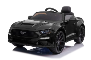 Ford Mustang Zwart | 24 Volt | Elektrische Kinderauto | Rubberen Banden