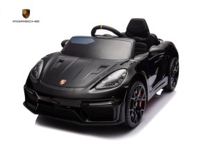 Porsche Spyder RS Zwart | 12 Volt | Lithium Accu | Rubberen Banden