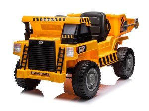 Werkvoertuig Met Bak Geel | 12 Volt | Elektrische Kinderauto | 4 Motoren | Rubberen Banden