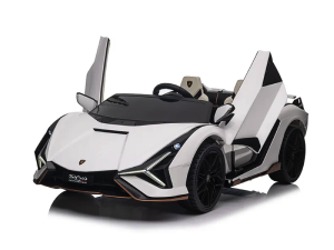 Lamborghini Sian Wit | 2-persoons | 24 Volt | Elektrische Kinderauto | Rubberen Banden