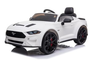 Ford Mustang Wit | 24 Volt | Elektrische Kinderauto | Rubberen Banden