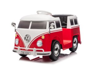 Volkswagen T1 Classic Bus Rood | 12 Volt | Elektrische Kinderauto | Rubberen Banden