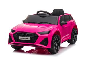 Audi RS6 | 12 Volt | Elektrische Kinderauto Met Rubberen Banden | Leder Zitje